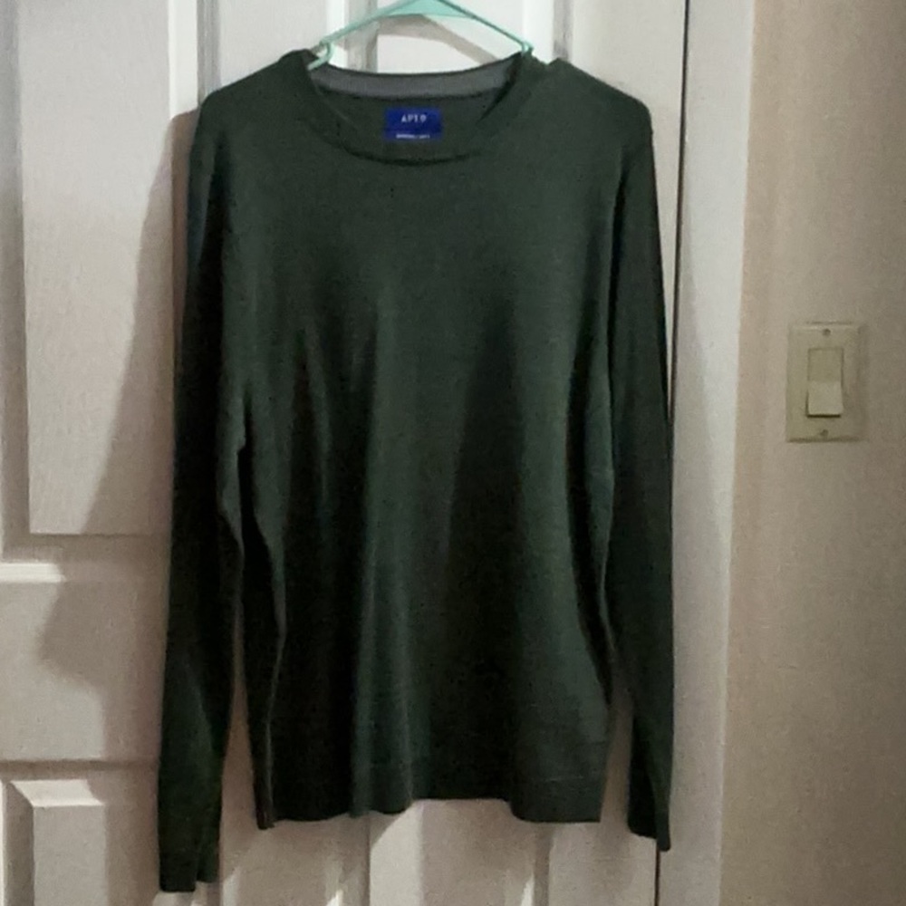 Apt. 9 Men's Dark Green Crewneck Sweater